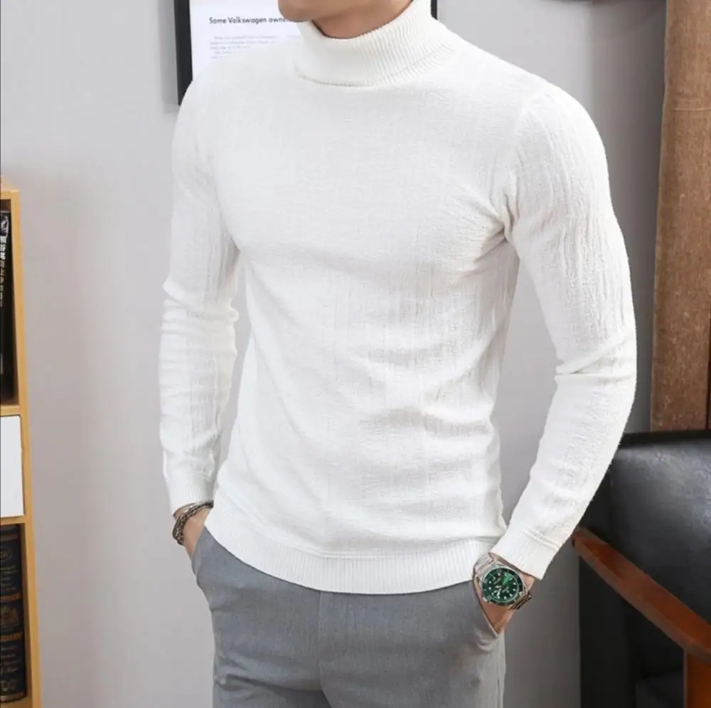 

Autumn Men's European Style Casual O-Neck Striped Slim SweaterBest Selling Bottoming Pullover