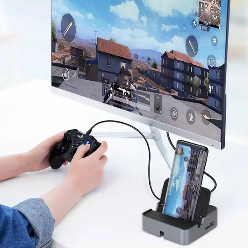 Док-станция 9 в 1 с USB 3 0 Тип C на HDMI-совместимый адаптер для VGA CD/TF-карт Samsung Huawei