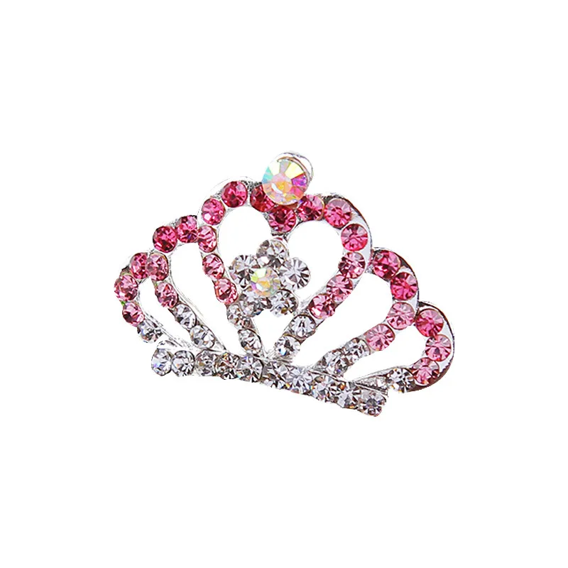 

Girl Hair Accessories Crystal Cute Crown Princess Crown Hairpin kids girl Hair Comb