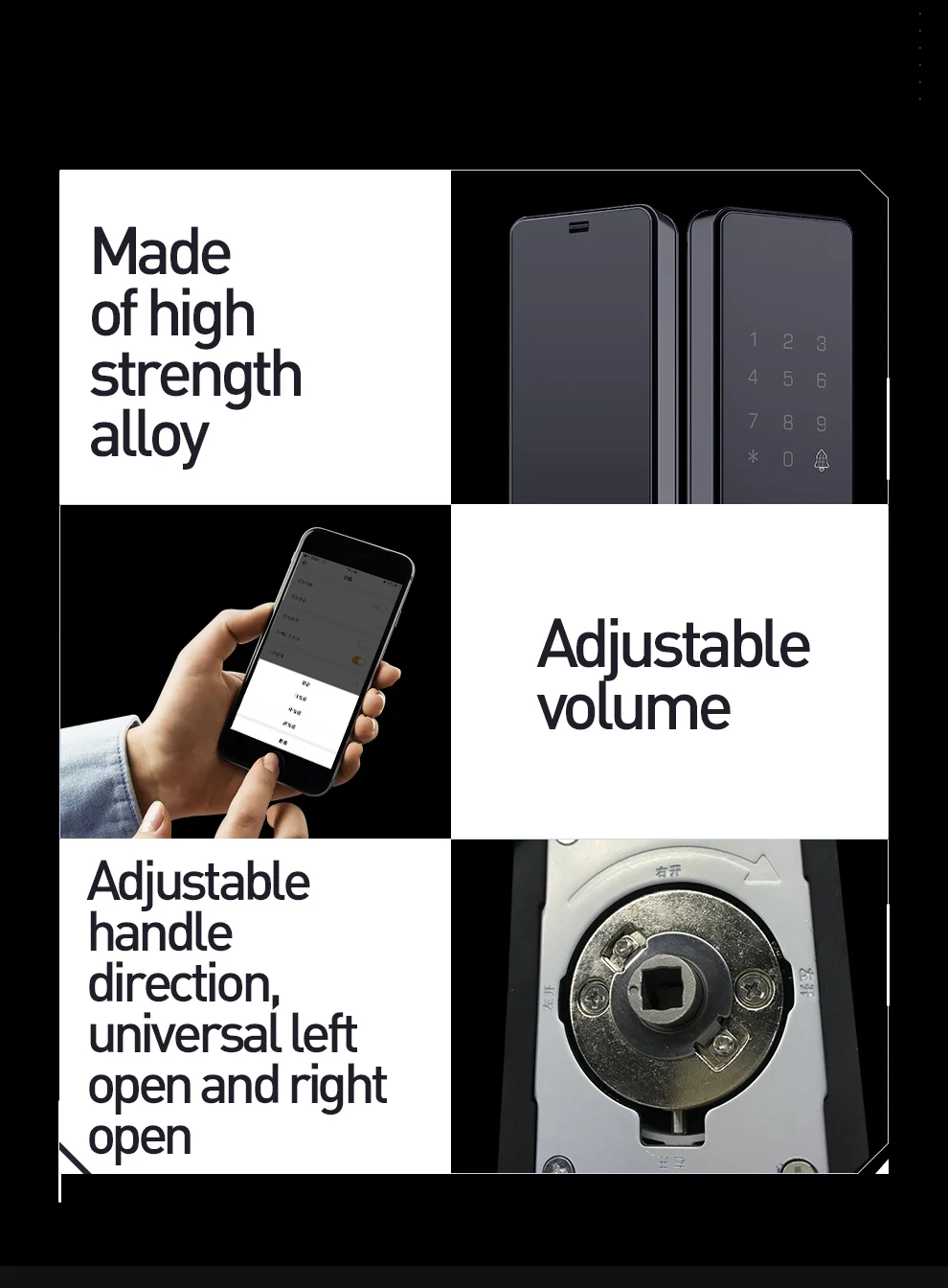 Умный биометрический дверной замок Yi-LOCK E206T, отпечаток пальца, электронный замок, NFC, отпечаток пальца, пароль, Bluetooth, RFID, приложение, Удаленная разблокировка