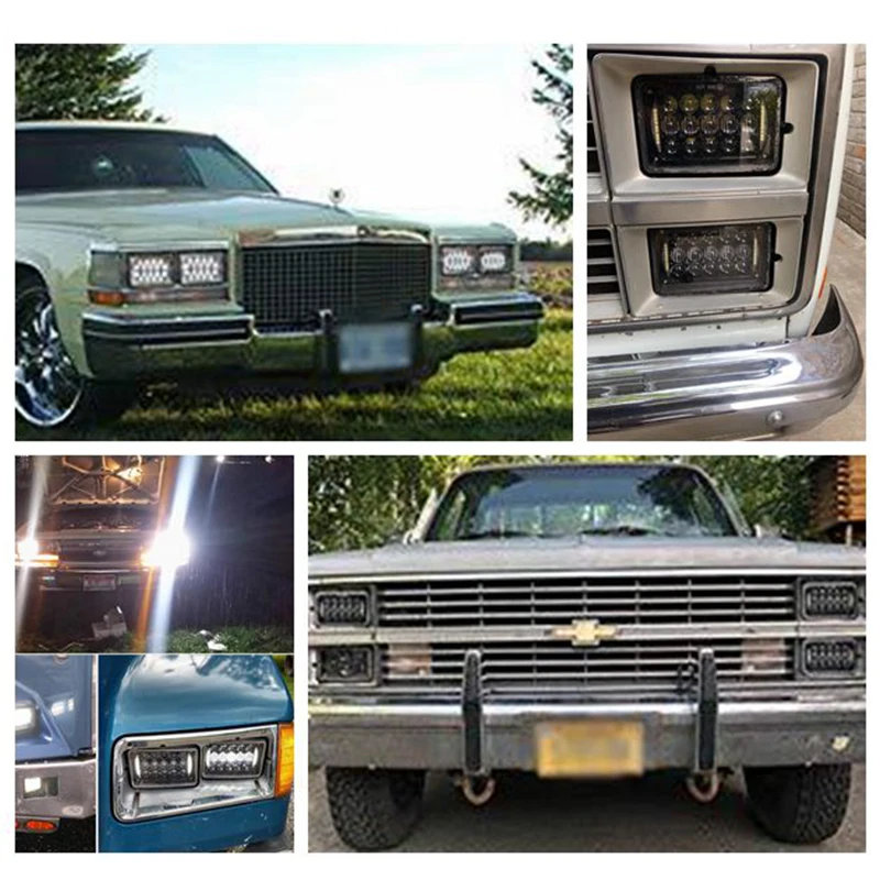 4X4X6 &quotсветодиодный фары лампы квадратных фар W/ DRL глаза заменить HID для Kenworth H4651