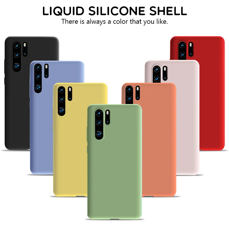 Мягкий жидкий силиконовый чехол для huawei P20 P30 Pro P Smart Z Y7 Y9 2019 mate 9 10 20 30 Honor Lite Nova 3e 5i
