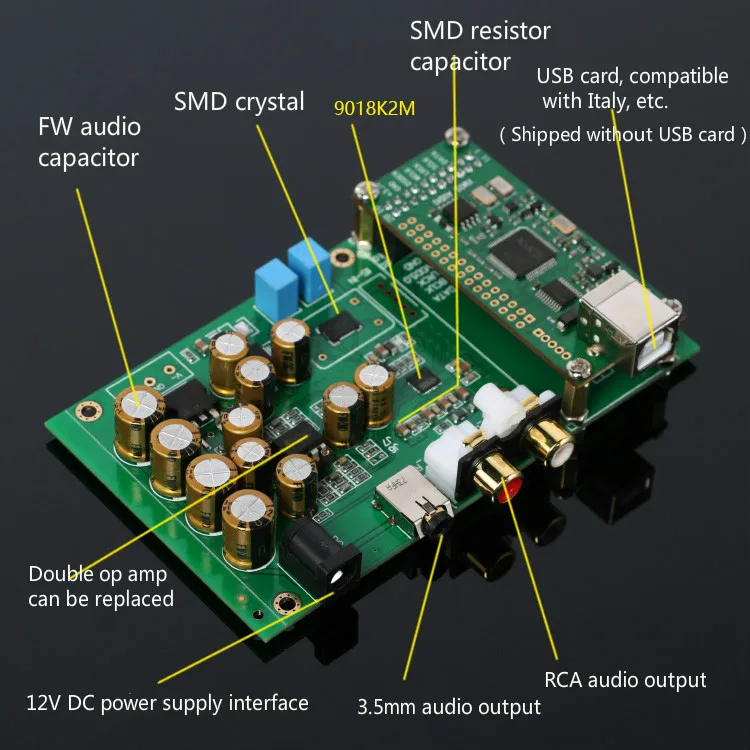Элитная версия ES9018K2M Fever Xmos I2S входной декодер плата DAC Shen Jinban |