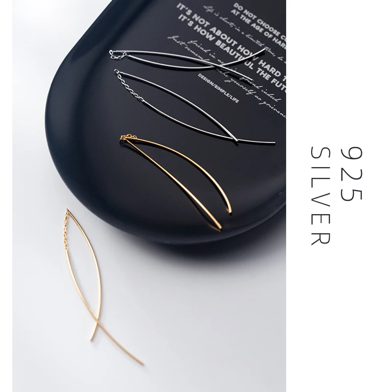 Женские серьги-подвески в виде волны из серебра 925 пробы 2020 | Украшения и