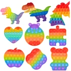 Пуш-Поп система пузырьковая утка кролик Радужный цвет игрушки-антистресс для людей с аутизмом специальные потребности сенсорная Игрушка антистресс детские игрушки