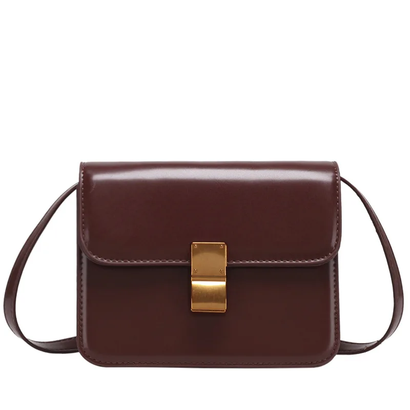 

2019PU Slant bags Version of The Pure-color Shoulder Small Square bags