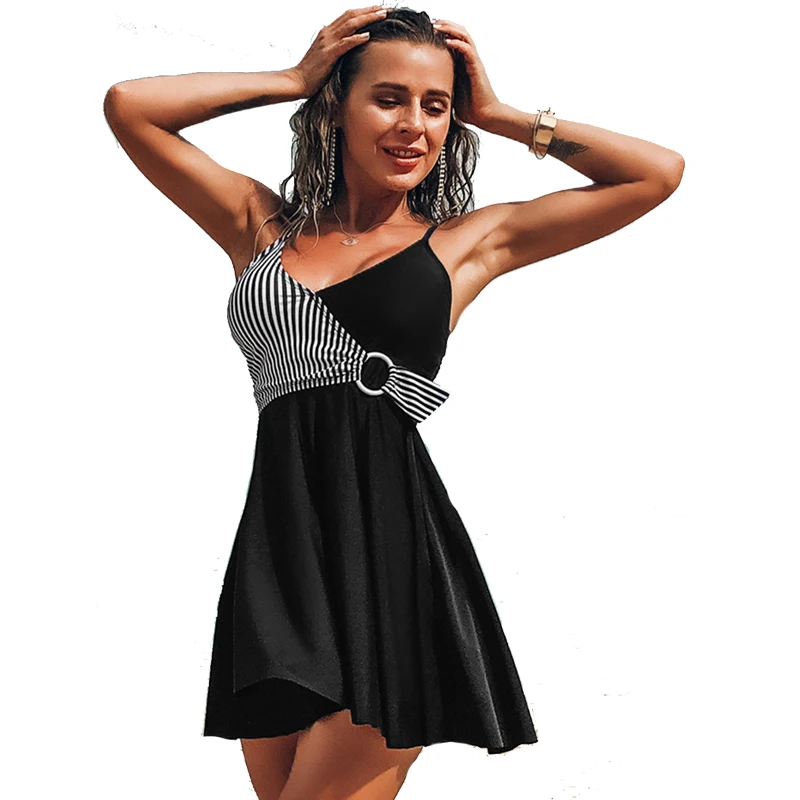 

2021 Two Piece Swimsuit Swim Skirt Swimwear Plus Size Print Bathing Suit Brazilian Women Swimming Wear Push Up Vintage Monokini