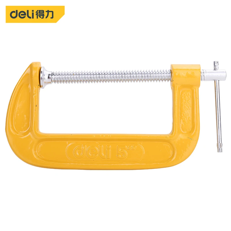 Deli Duty G Clamp 5'' C-Clamp Metal Carpenter Handyman Vise Grip Hand Tool For Wood Working DIY Hand Tools Alicates High Quality