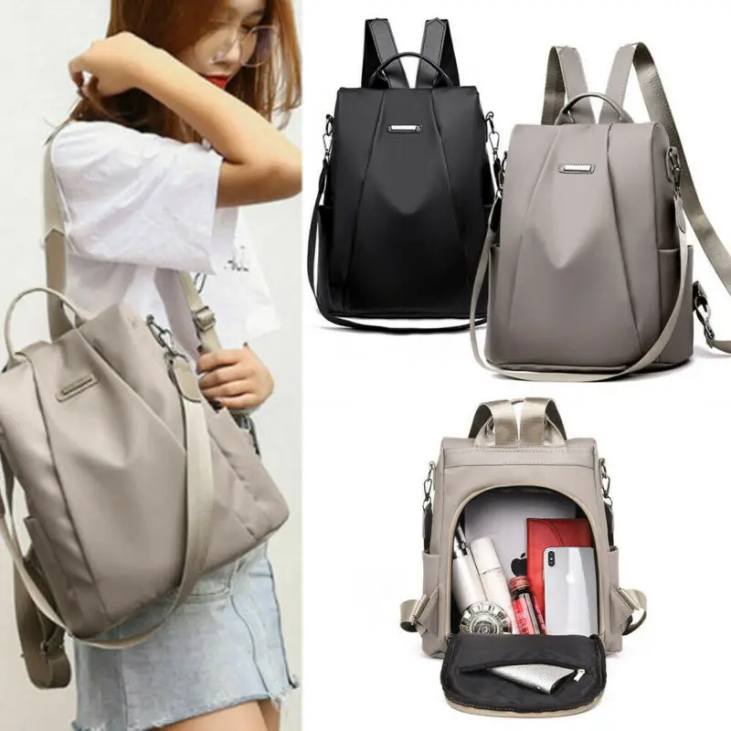 Женский водонепроницаемый рюкзак из ткани Оксфорд однотонный дорожный