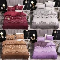 red luxury duvet cover set flower embroidery quilt cover and pillowcase for student dormitory new home queen king size bedding