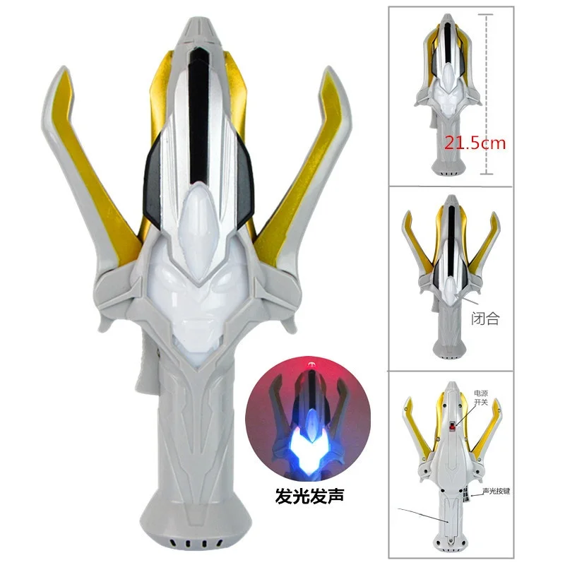 20cm Ultraman Tiga Spark Lens 21.5cm Ginga Action Figures Model Japanese Voice Effect Children's Altman Acousto-optic Toys | Игрушки и