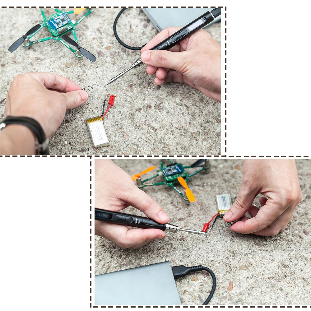 Новый мини TS80 умный Электрический паяльник станция цифровой OLED дисплей USB Type-C