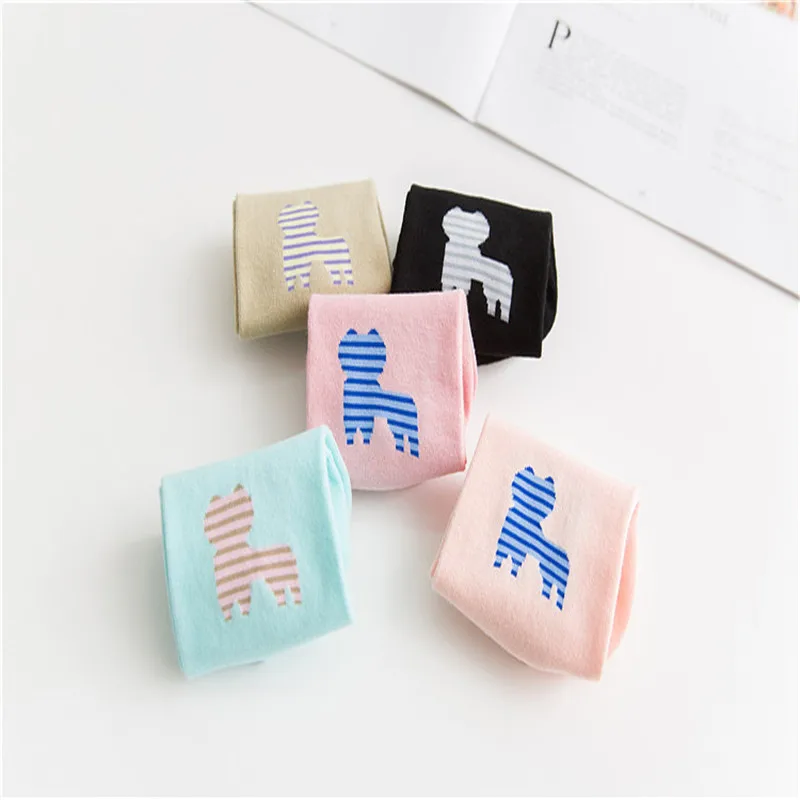 ZDL-187 Симпатичные удобные Мультяшные модные Альпака для женщин хлопок Лодыжка