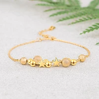 newest fresh lovely pentagram stars beads strand bracelets for women cute creative female chain bracelet accessories gifts