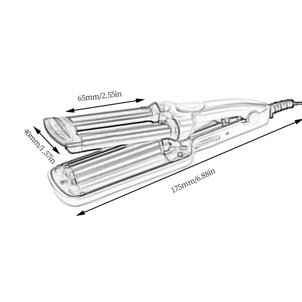 

Quickly Heats Up In A Short Time Mini-shaped Clips Small Three-tube Curling Iron Hairdressing Supplies Mini Curls