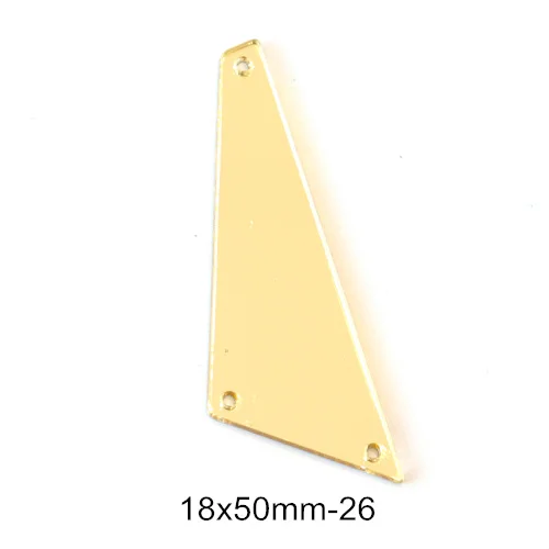 18x50mm-P26 50 шт. акриловое зеркало пришивные стразы акриловые Пришивные зеркала нерегулярные шампанское пришивные камни аксессуары для платья F0021 - Цвет: 18x50mm-P26