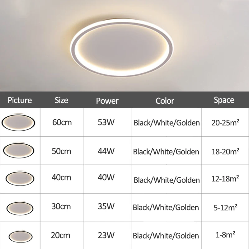 $23.04 Simple bedroom lamp living room study lamp round ultra-thin led ceiling lamp restaurant ceiling chandelier Nordic style lighting