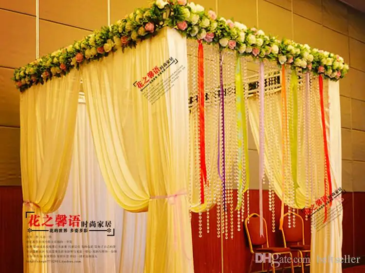 

New Wedding Party Decoration Clear Acrylic Crystal Octagonal Bead Curtain Garland Strands DIY Craft Christmas Tree Hanging Ornam