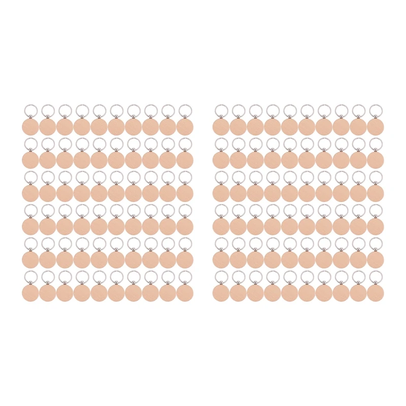 

Новинка, 120 шт., пустые круглые деревянные брелки для ключей, деревянные брелки для ключей «сделай сам», можно гравировать, подарки «сделай с...