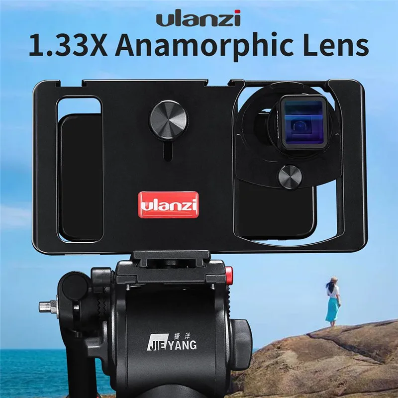 

Ulanzi 1.33X Universal Anamorphic Macro Lens For iPhone 12 Pro Max X Wide Screen Video Widescreen Slr Movie Videomaker Filmmaker
