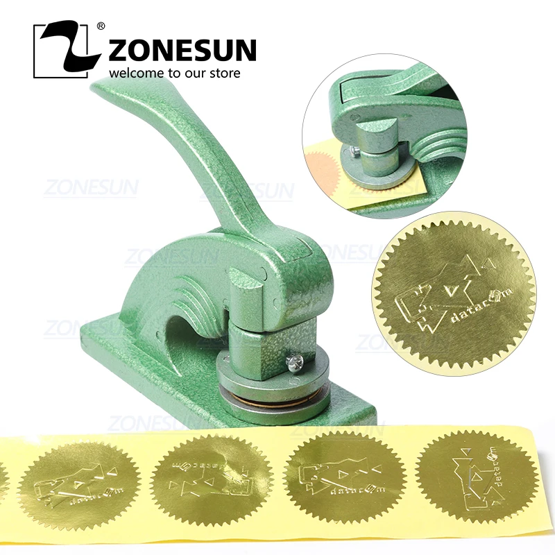 ZONESUN на заказ, латунный тисненый штамп, логотип, персонализированная печать для тиснения, штамп для письма, Свадебный конверт, документ, пригласительная карта
