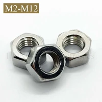 m2 m2 5 m3 m4 m5 m6 m8 m10 m12 stainless steel hex nut hexagon nuts metric thread suit for screws bolts 304ss 1pcs