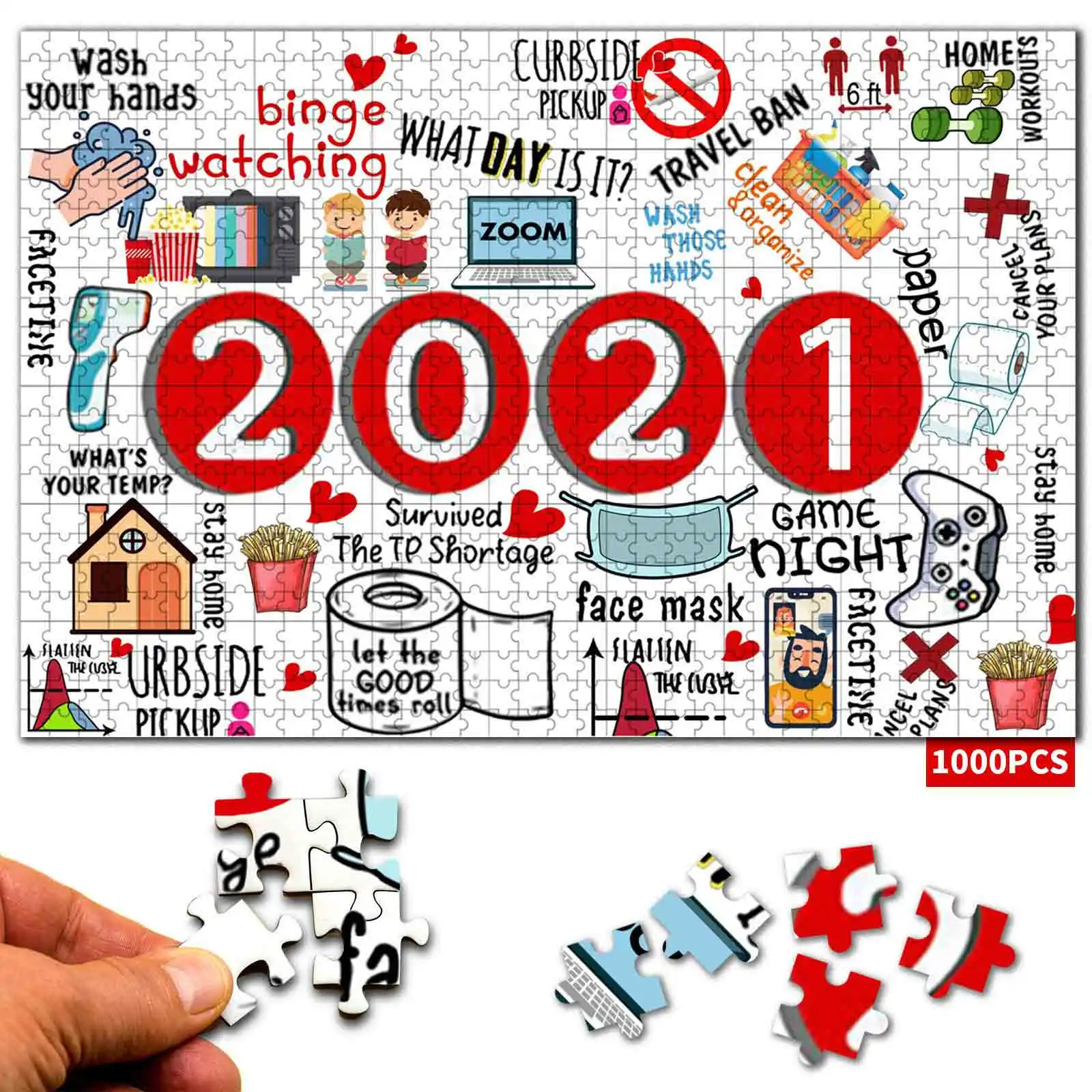 

1000pcs Exercise Thinking Children Educational Cartoon Kids Puzzle Adults Children Puzzle Toy Decompression Relieve Stress Toys