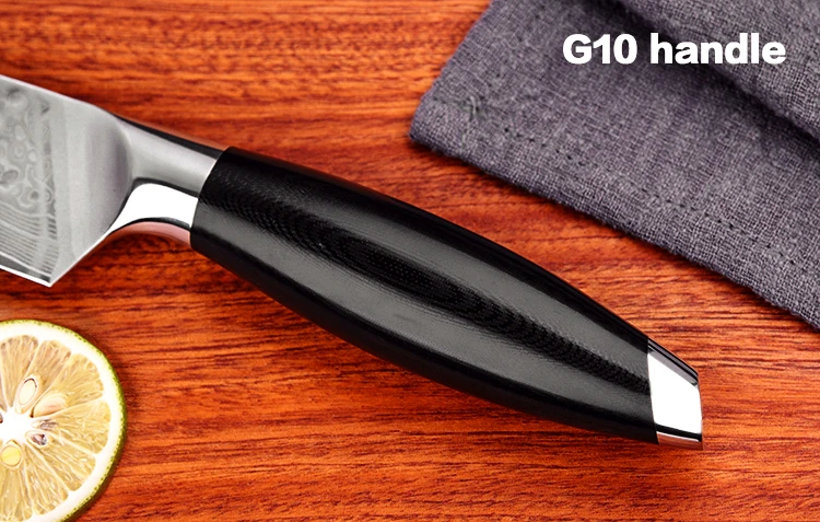 Кухонный нож Santoku Дамасские стальные ножи повара 6 дюймов Hammared узор VG10 пустая головка для стержня острый резак нож для нарезки мяса инструменты