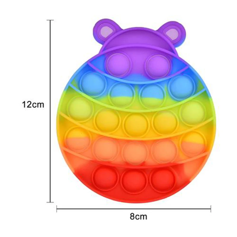 

Hot Pop Fidget Toy Relieve Stress Rainbow Color Push It Bubble Antistress Sensory Toy for Kids Adults Killing Time