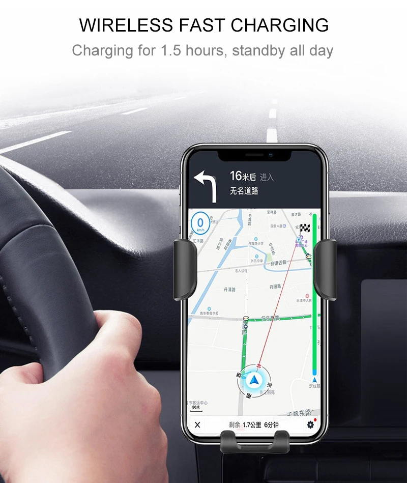 Автомобильное беспроводное зарядное устройство Qi для iPhone XS Max X XR 8 быстрая Беспроводная зарядка автомобильный держатель телефона для samsung Note 9 S9 S8
