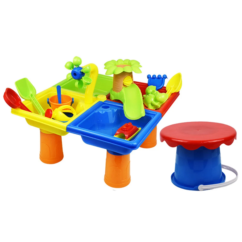 

25pcs Outdoor Games Funny Summer Bucket Beach Toy Set Sand Water Table Dredging Tool Plastic Sandglass Play Digging Pit Seaside