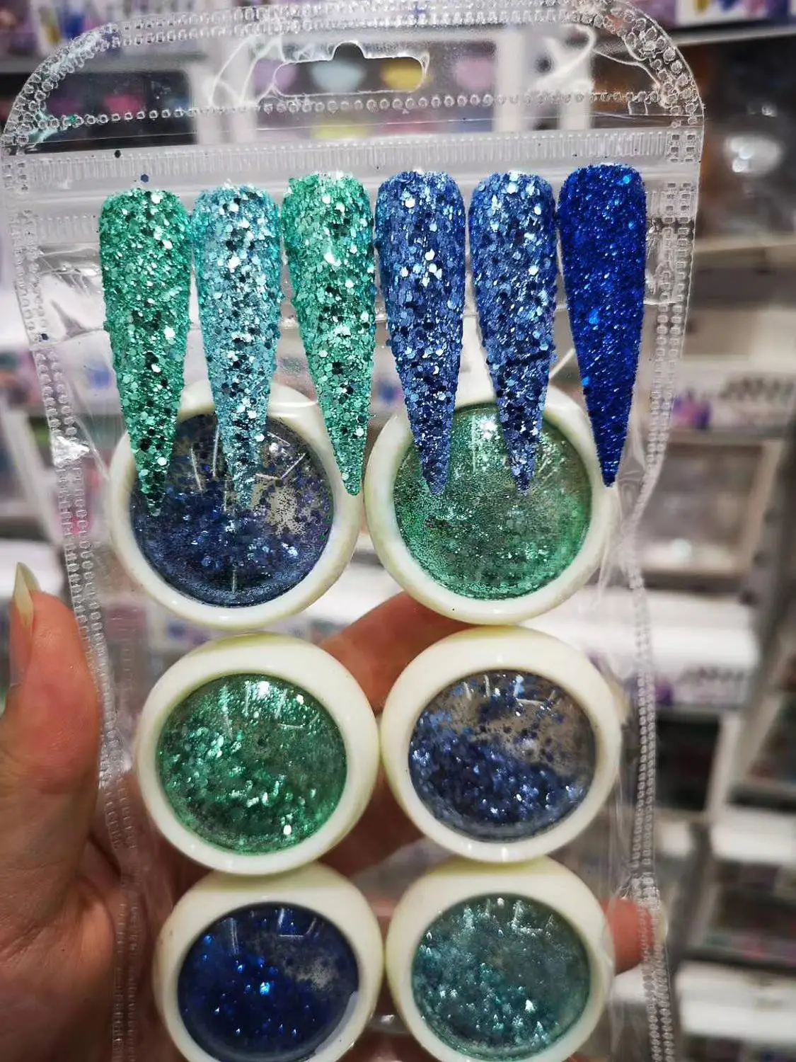 

6 Box/set Mixed Hexagon Nail Sequins Sets Holo Glitter Mermaid Sequins Flakes Manicure 30Color Nail Glitter Sequin Decoration