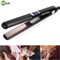 professional hair straightener infrared and ultrasonic hair care treatment for frizzy dry recovers damage flat iron led screen
