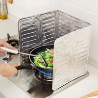 aluminium foil foldable frying pan oil splash protection screen kitchen gas stove baffle plate kichen cooking accessories