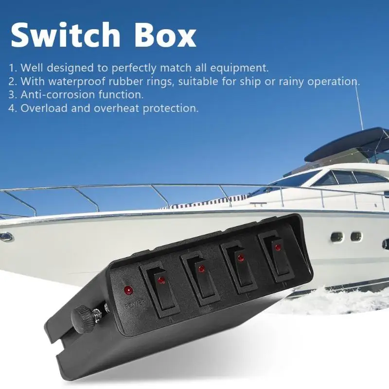 30A Rocker Switch Box Аварийная Строб-лампа 12 В 4 банды панель контроллера