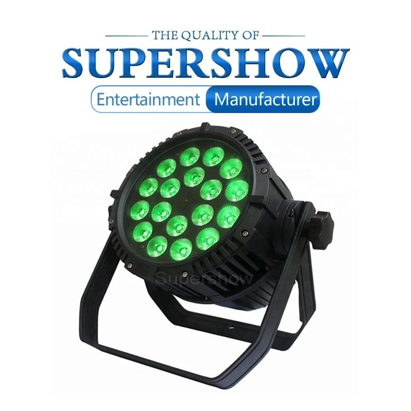 Beste Gratis Verzending 4 Stuks Led Par 18*10W Waterdichte Kleur Verlichting Voor Disco Dj Music Party Dance Bar Stage Licht