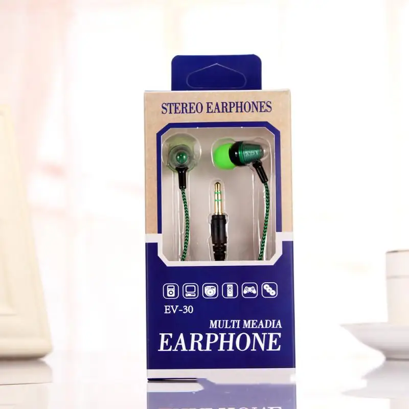 

NEW ! Wiring Cord Weight Subwoofer Headphone In-ear Braided Cord Wheat Wire Earplugs For Smart Phone For Android Mobile Phone