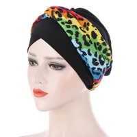 2021 forehead cross arab wrap women head scarf turban caps printed hijab bonnet bohemian inner hijabs for cap muslim headdress