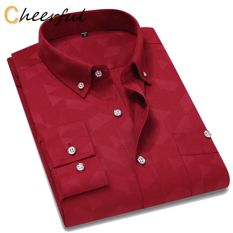 

Мужская хлопковая рубашка с длинным рукавом, размеры до 5XL