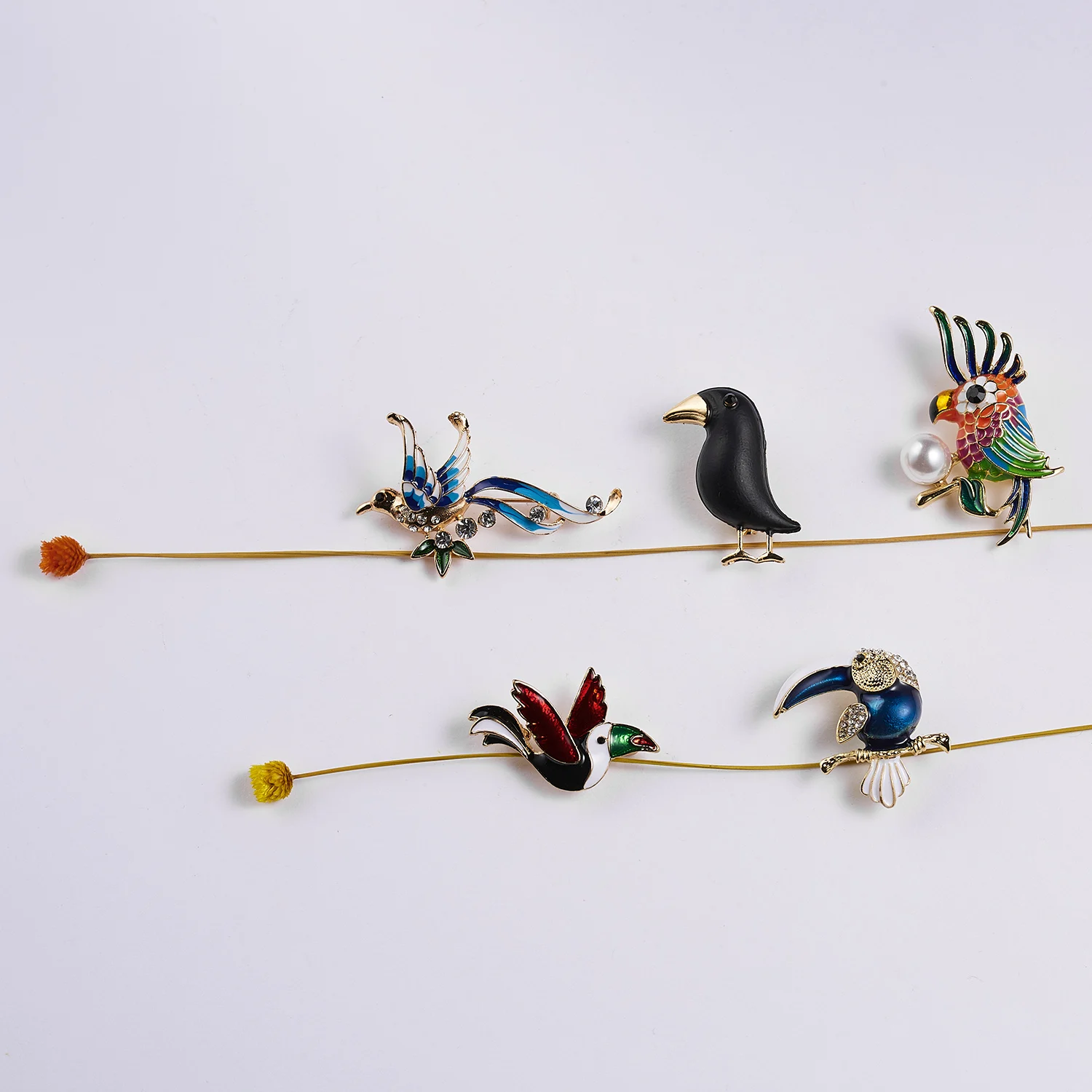 New Design Lovely Crow Brooch Enamel Owl Bird Brooches for Women Men High Quality Rhinestones Animal Jewelry Collar Pins Gift | Украшения и