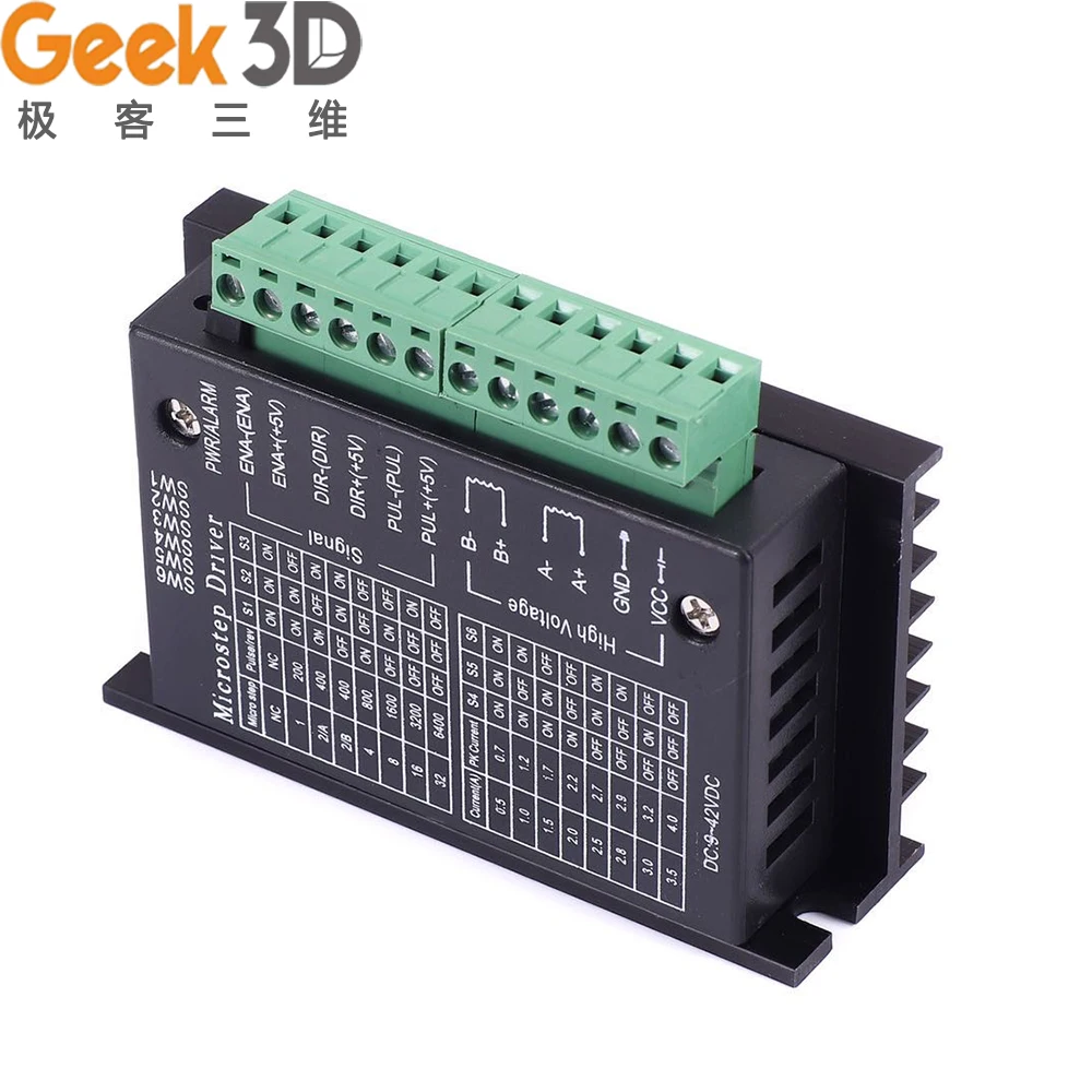 TB6600 Драйвер шагового двигателя Nema 23 34 42/57/86 Nema17 32 сегмент 4A 42VDC оси Cnc маршрутизатор