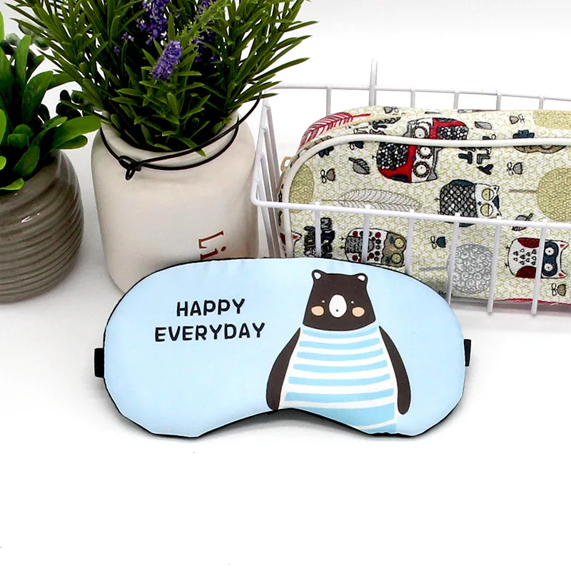 Симпатичная маска для сна хлопковая мультяшная глаз забавная аниме дорожная