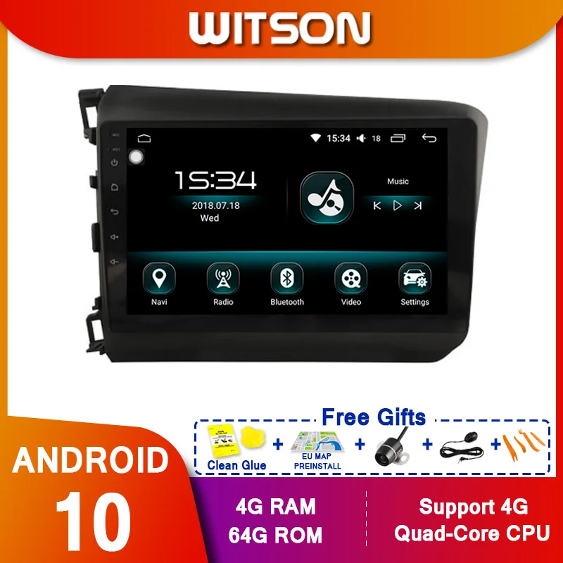 WITSON 9 &quotFULL HD сенсорный экран Android 10 0 Восьмиядерный Автомобильный GPS