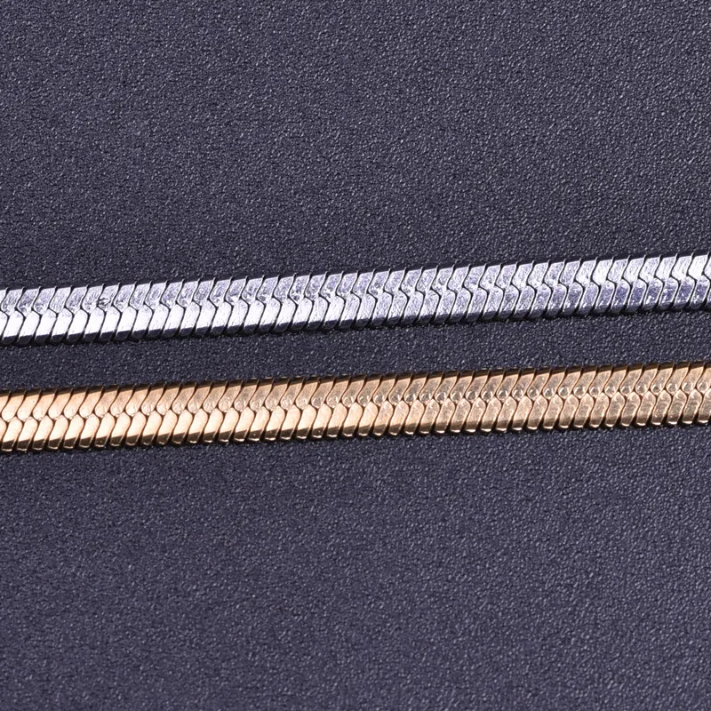 Многоразмерные змеиные цепи из нержавеющей стали для женщин и мужчин ювелирные