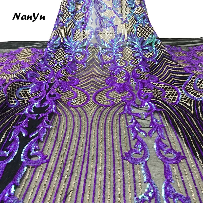 Горячая продажа африканская вышивка тюль кружевная ткань высокого качества