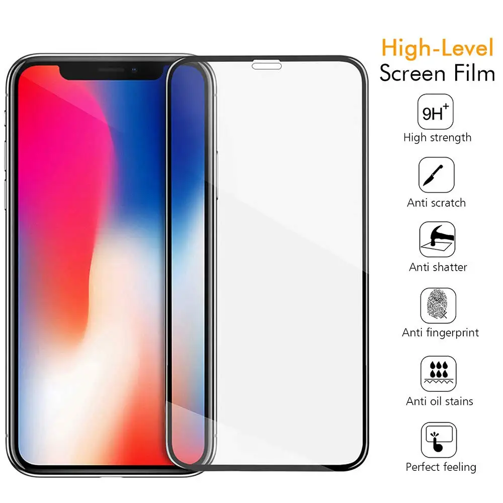 Закаленное защитное стекло 3D 9H для iPhone 11 Pro 12 Mini 12Pro XR X XS Max 8 Plus 7 6 6S|Защитные стёкла