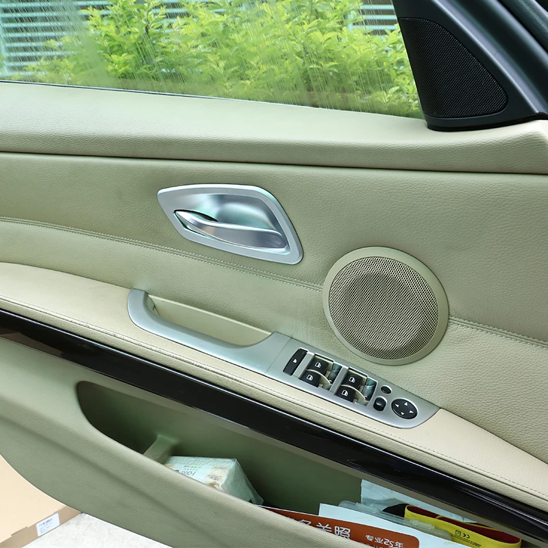 

Carbon Fiber ABS Interior Door Handle Bowl Trim Cover Sticker Fit for BMW E90 3 Series 2005 2006 2007 2008 2009 2010 2011 2012