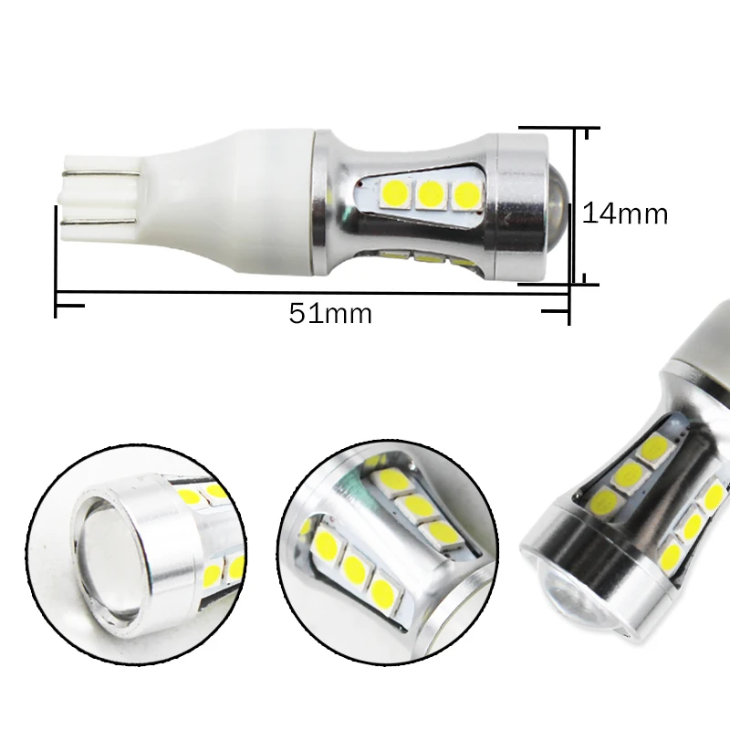 Супер яркий светодиод повышенной Мощность CAN-bus 6000 К ксенон белый T15 W16W 15-SMD-3030 912 921 906 светодиодный лампы для автомобилей резервного копирования Фары заднего хода 12V
