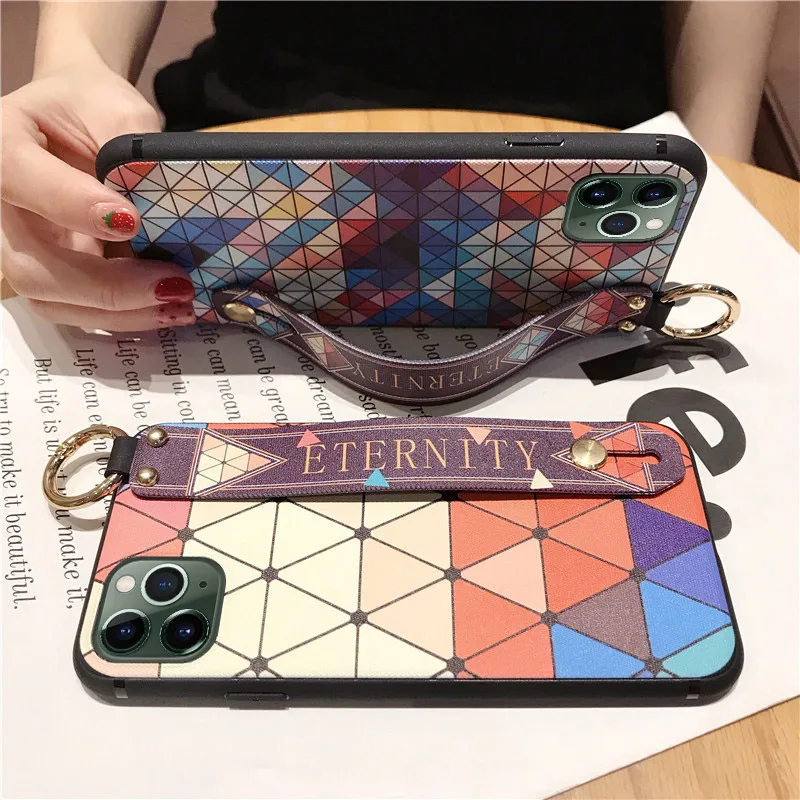 Чехол на запястье для iPhone 11 Pro X XS Max мягкий силиконовый чехол заднюю панель 7 8 6S Plus