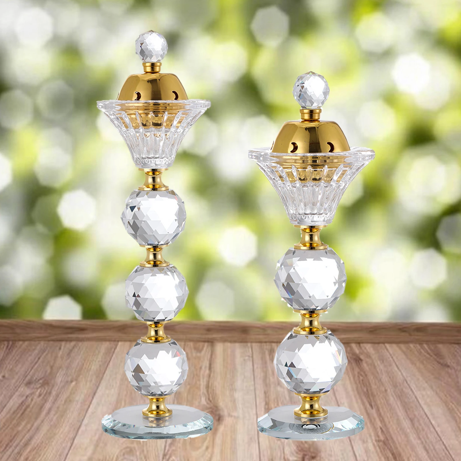 

Crystal Incense Burner Bakhoor Burner Incenser Holder Stand Yoga Home Decor Bakhoor Oud Frankincense Resin Burner Censer